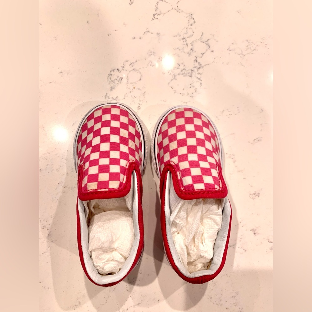 VANS checkered slip on shoes